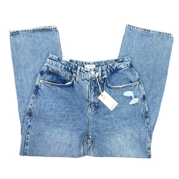 Good American Good 90’s Duster Straight Leg Jeans GNDU999T BLUE950 - Size 8/29 - Picture 4 of 8